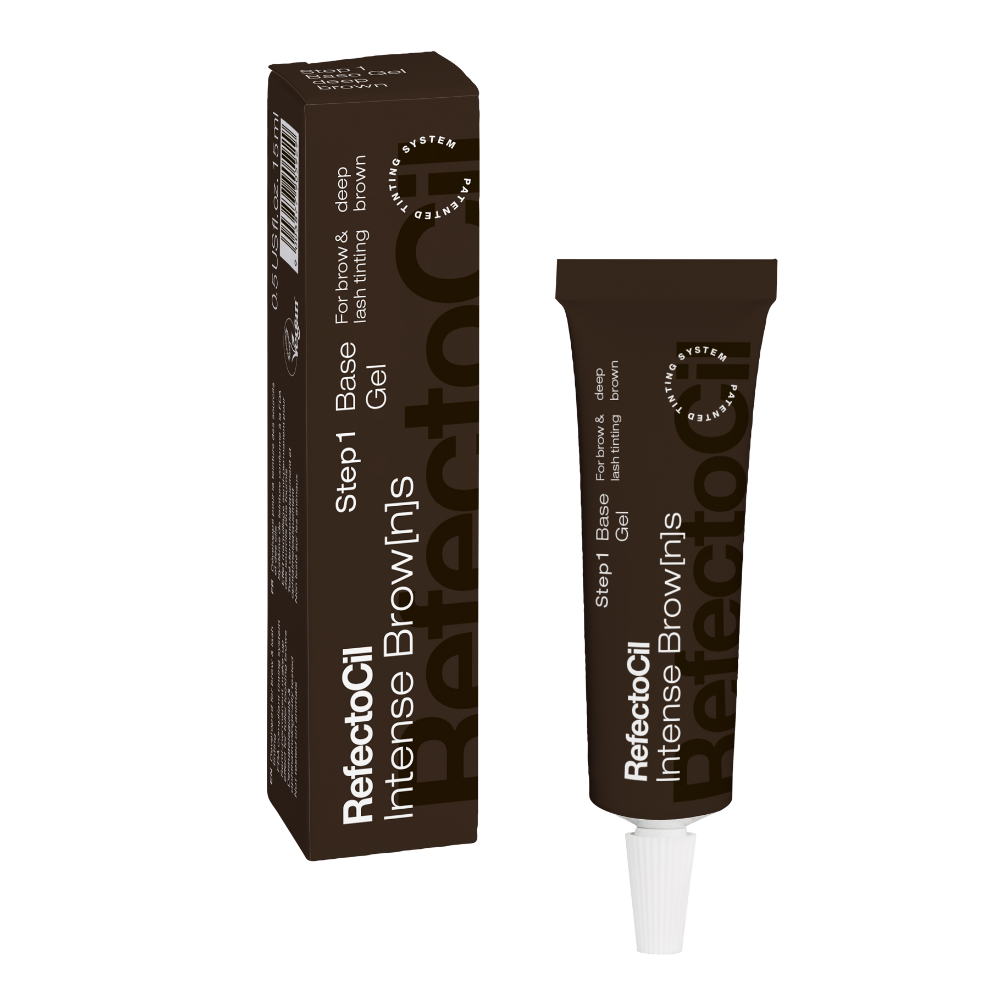RefectoCil RC-05043 Intense Brow[n]s Base Gel, Deep Brown, For natural looking lashes and dark brows, 0.5 oz.