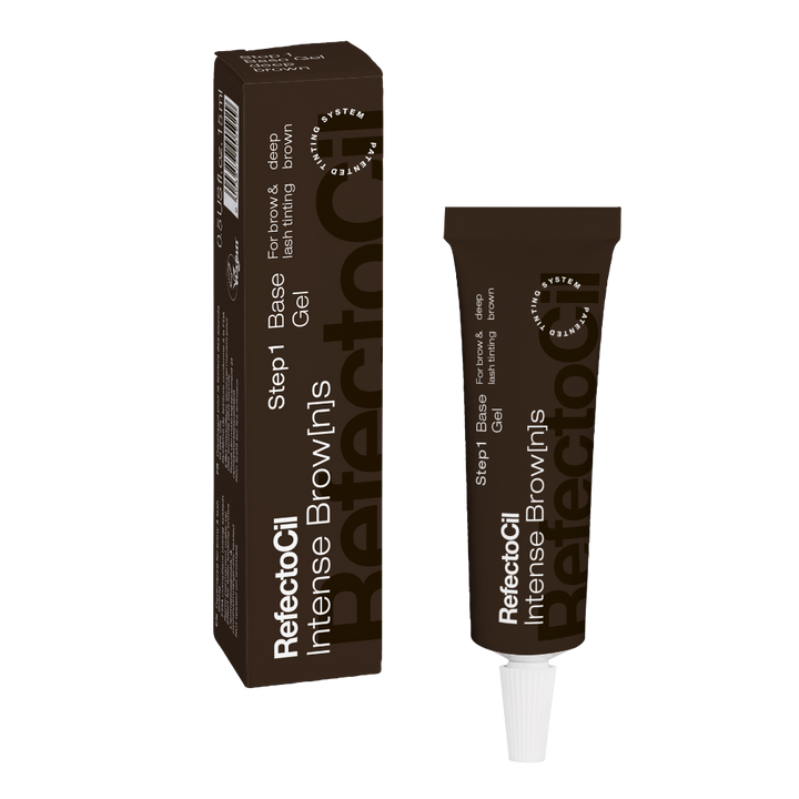 RefectoCil RC-05043 Intense Brow[n]s Base Gel, Deep Brown, For natural looking lashes and dark brows, 0.5 oz.