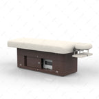 Silver Fox Electric Section Multi Purpose Massage Table, Light Beige, Black Walnut