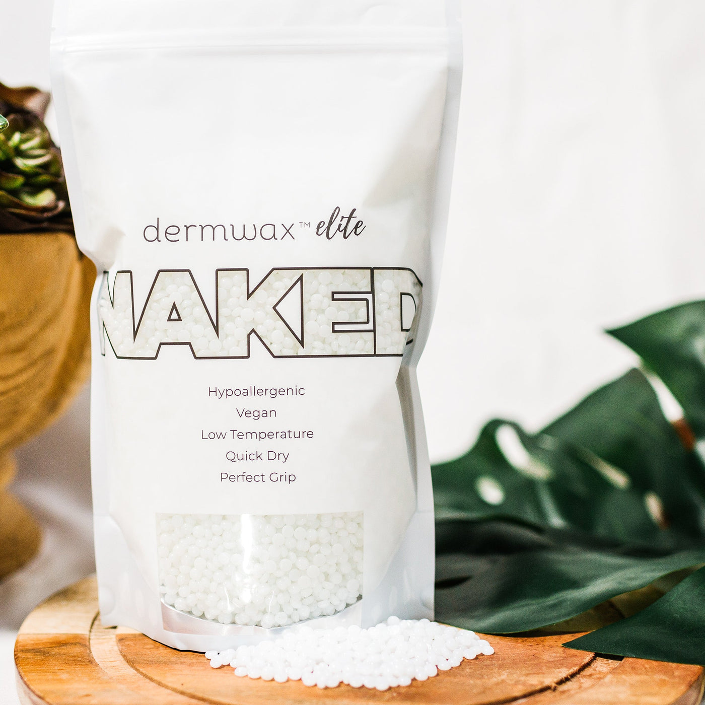 Dermwax Elite NAKED Clear Professional Hard Wax Beads - In a Spa