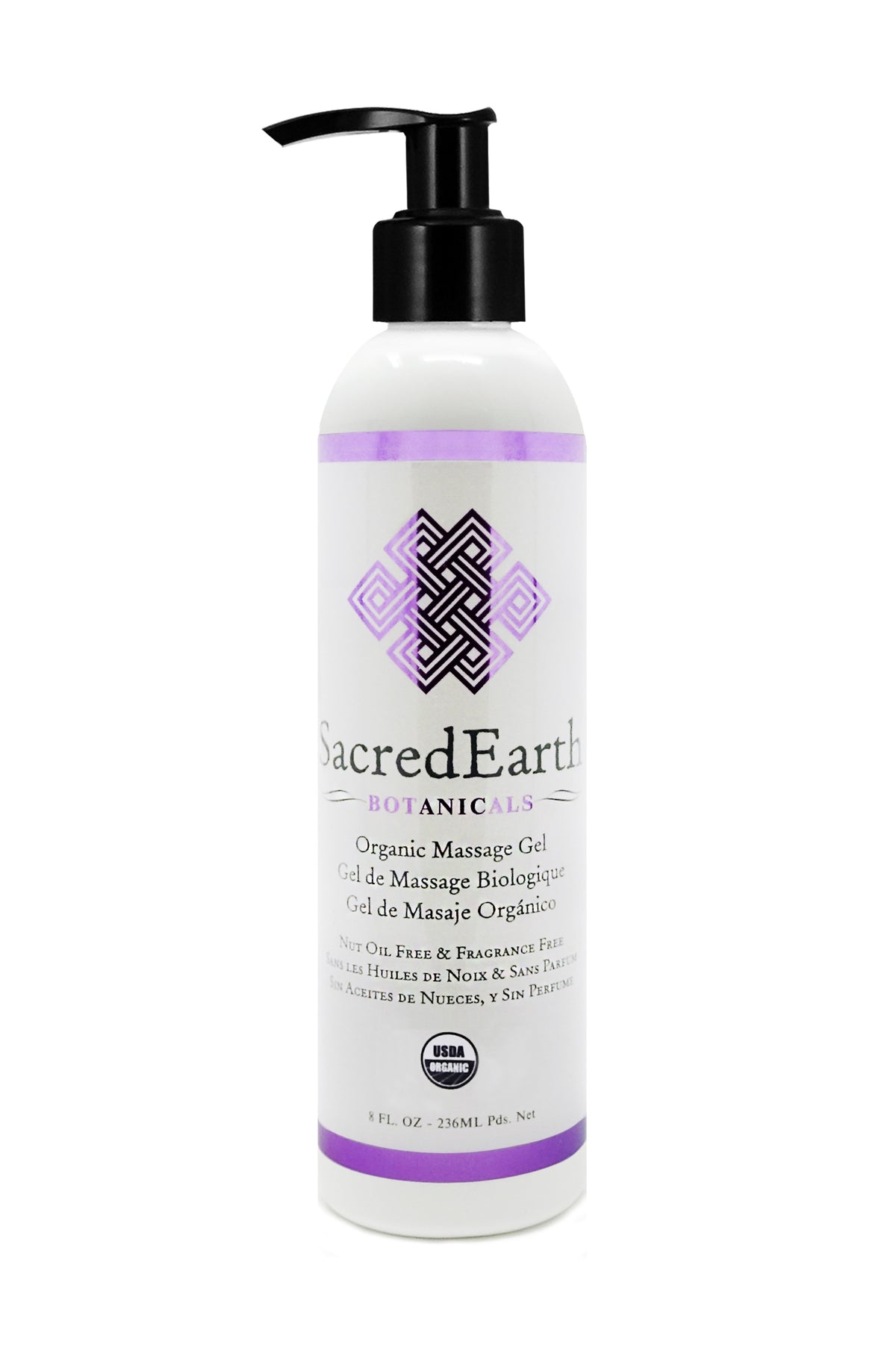Sacred Earth Botanicals Organic Massage Gel 8 oz