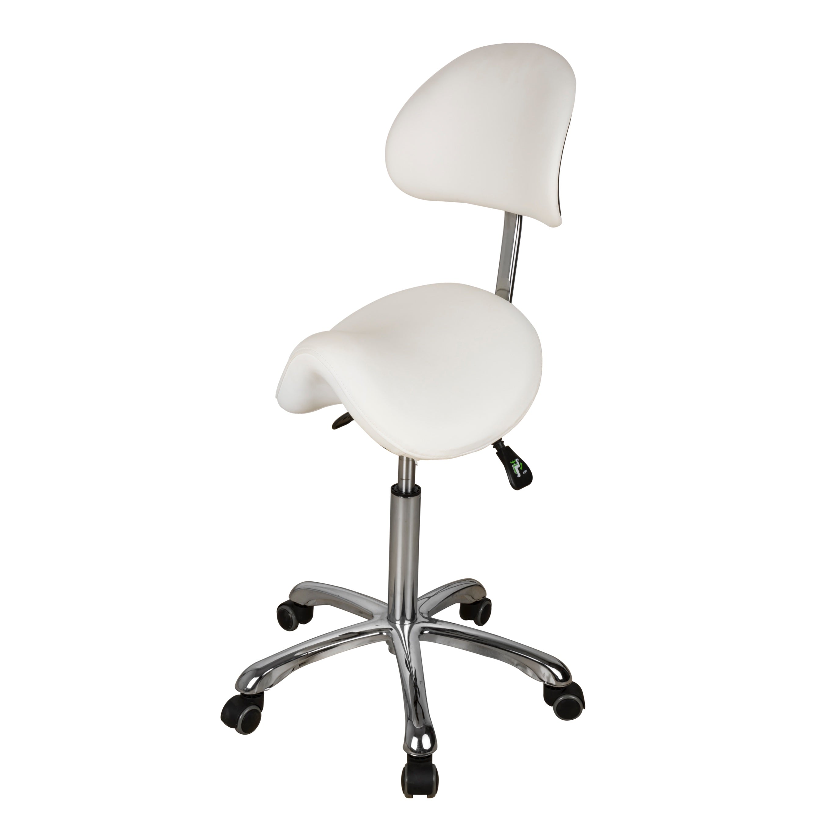 Esthetician Saddle Stool with Ergonomic Backrest