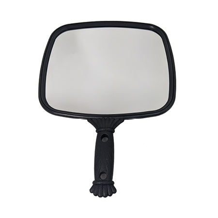 Large Handheld Mirror, 9" x 8", Black