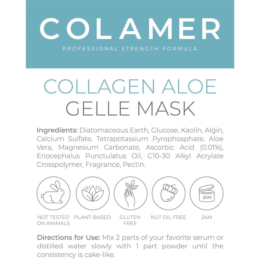 Label for collagen aloe gelle mask